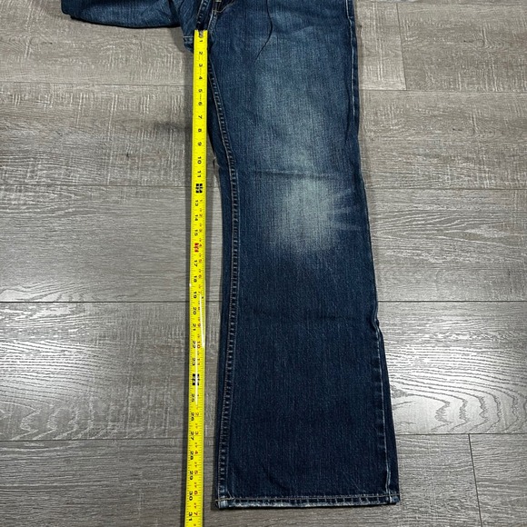 American Eagle Outfitters Men Jeans Low Rise Boot 34x32 Dark Wash Denim - Picture 3 of 11